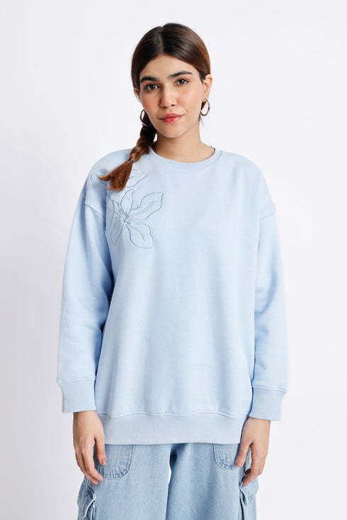 The Oversized Floral Sweatshirt